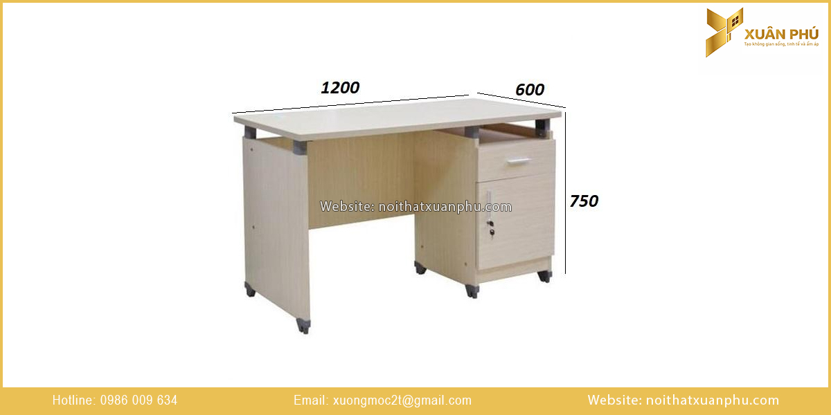 Kích thước bàn văn phòng