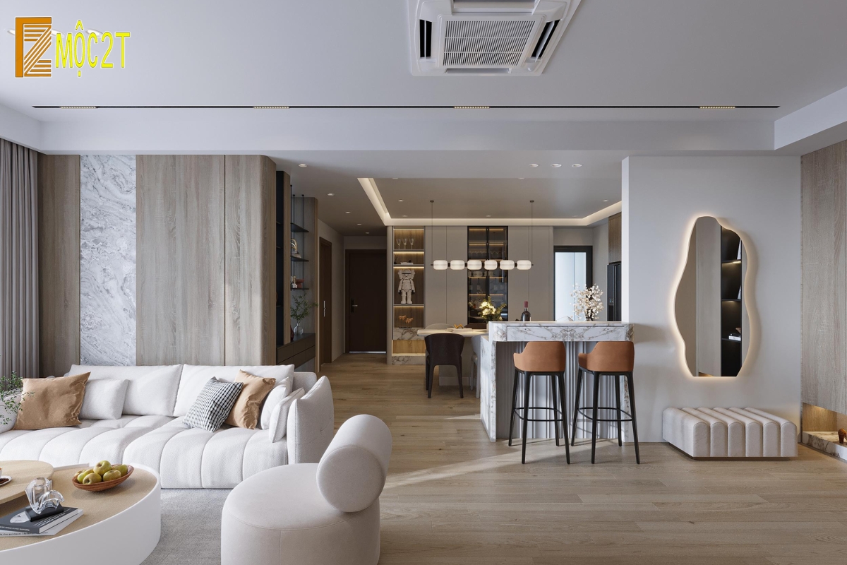 Lưu ý để có không gian đẹp khi thi công nội thất chung cư Bắc Tân Uyên